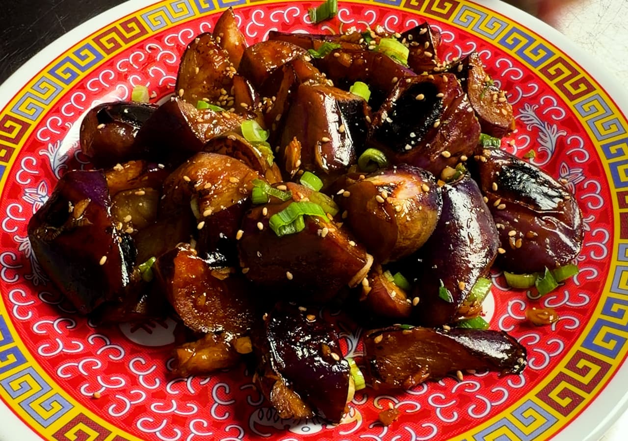 Seared Garlic Eggplants