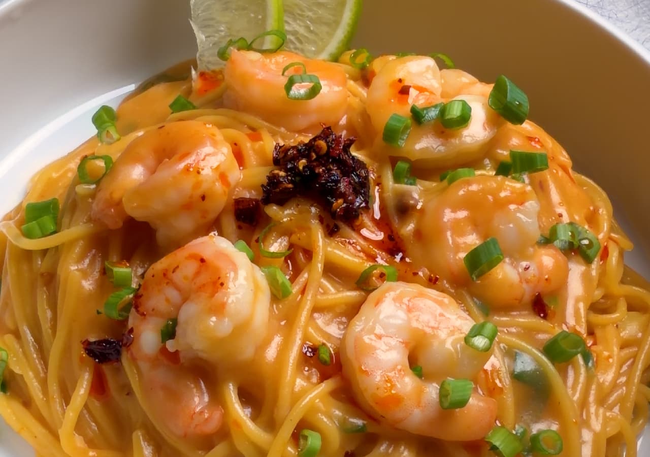Chili Garlic Shrimp Pasta
