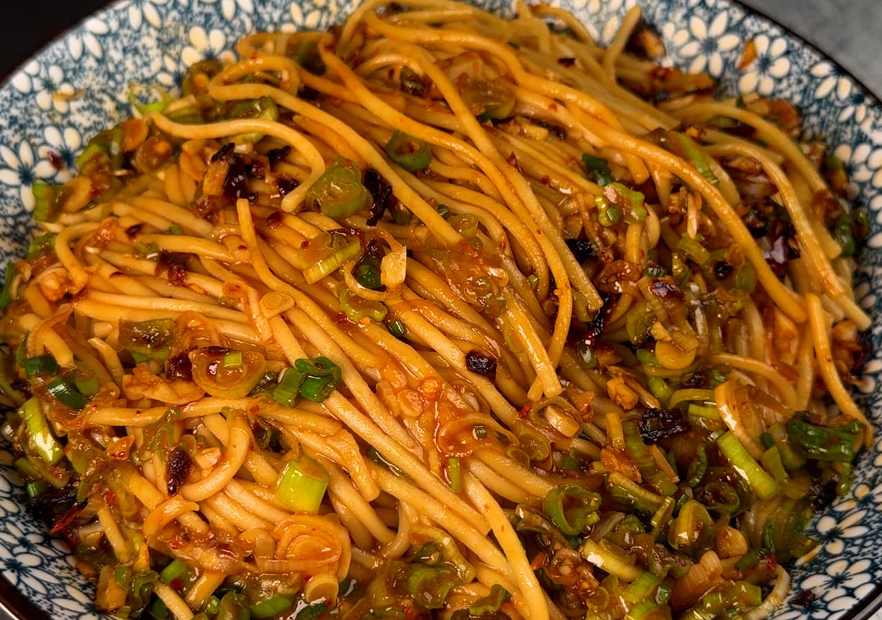 Chili Crisp Scallion Noodles