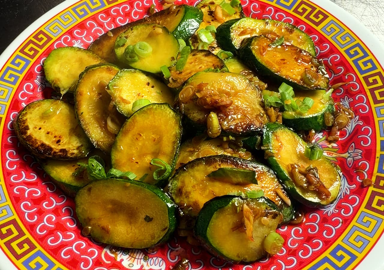 Seared Garlic Zucchini