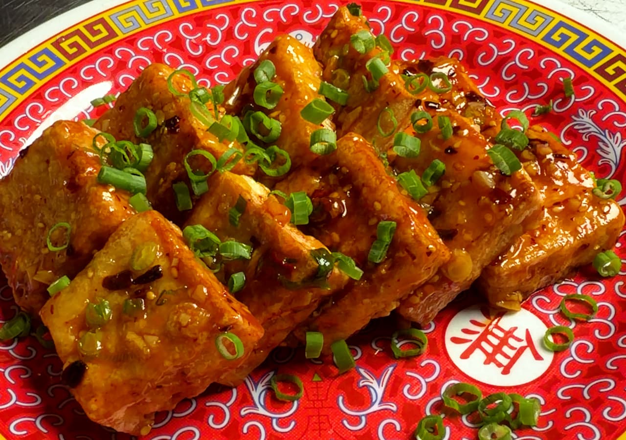 Crispy Honey Chili Garlic Tofu