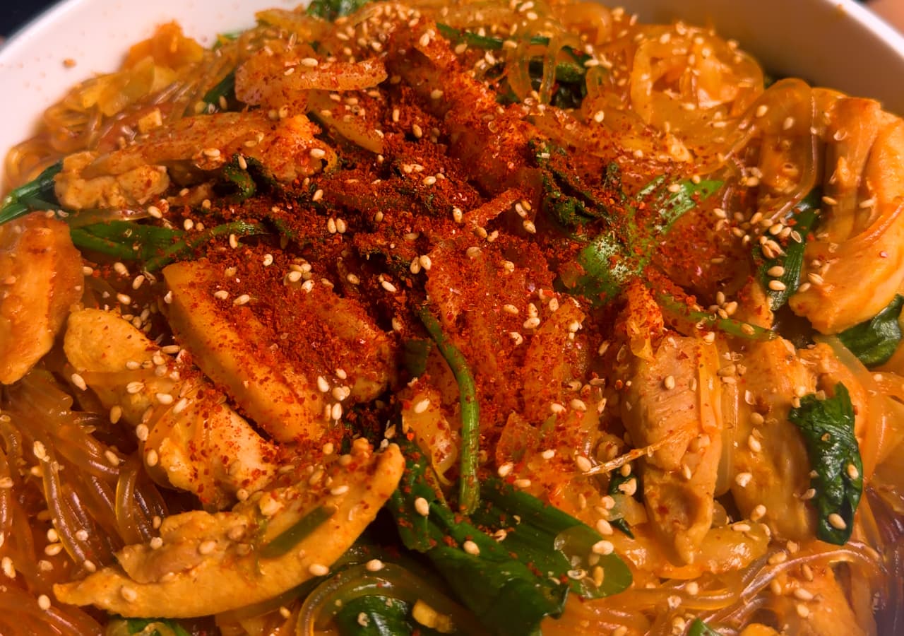 Korean Chili Chicken Noodles