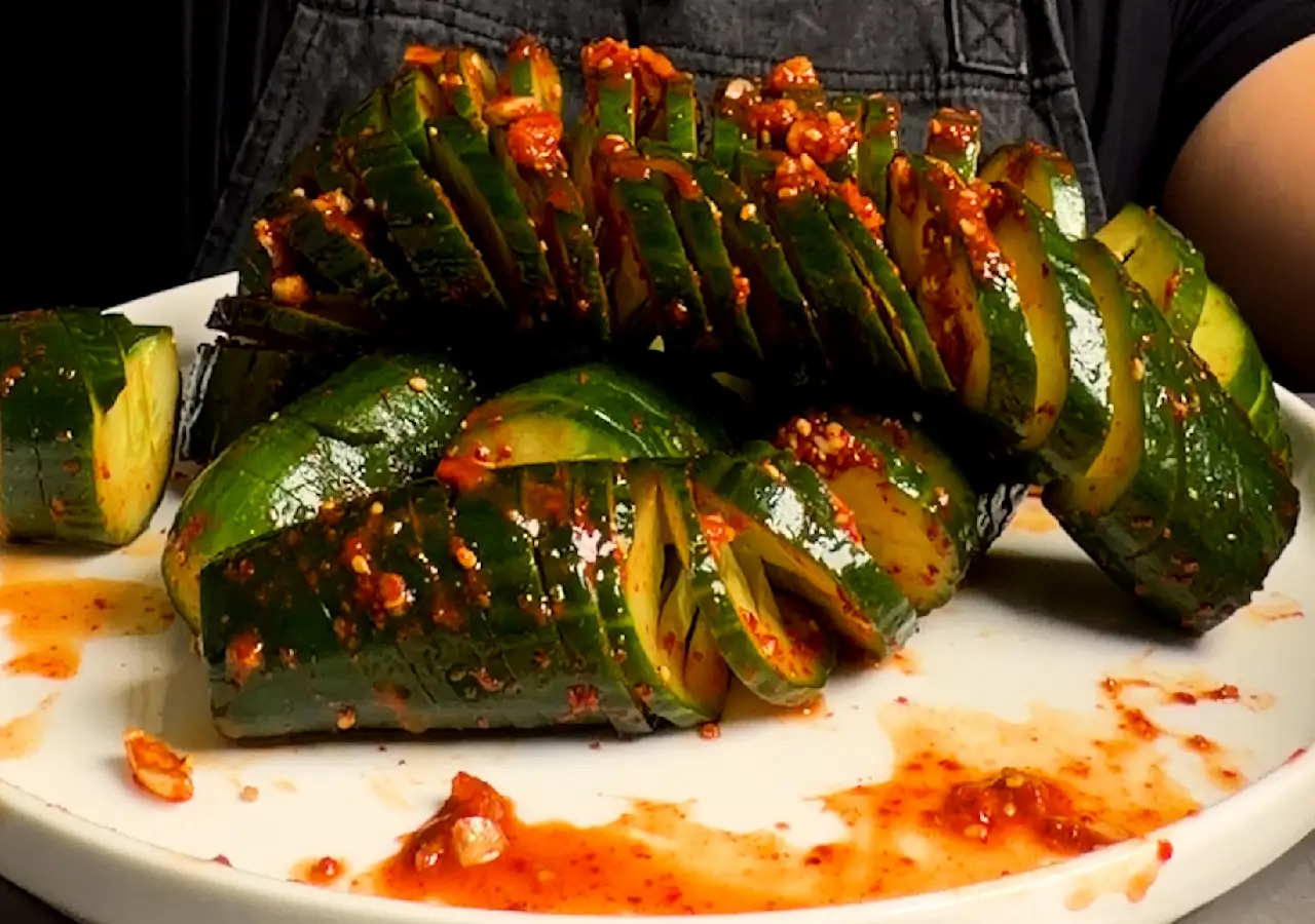Korean Spicy Cucumber Salad