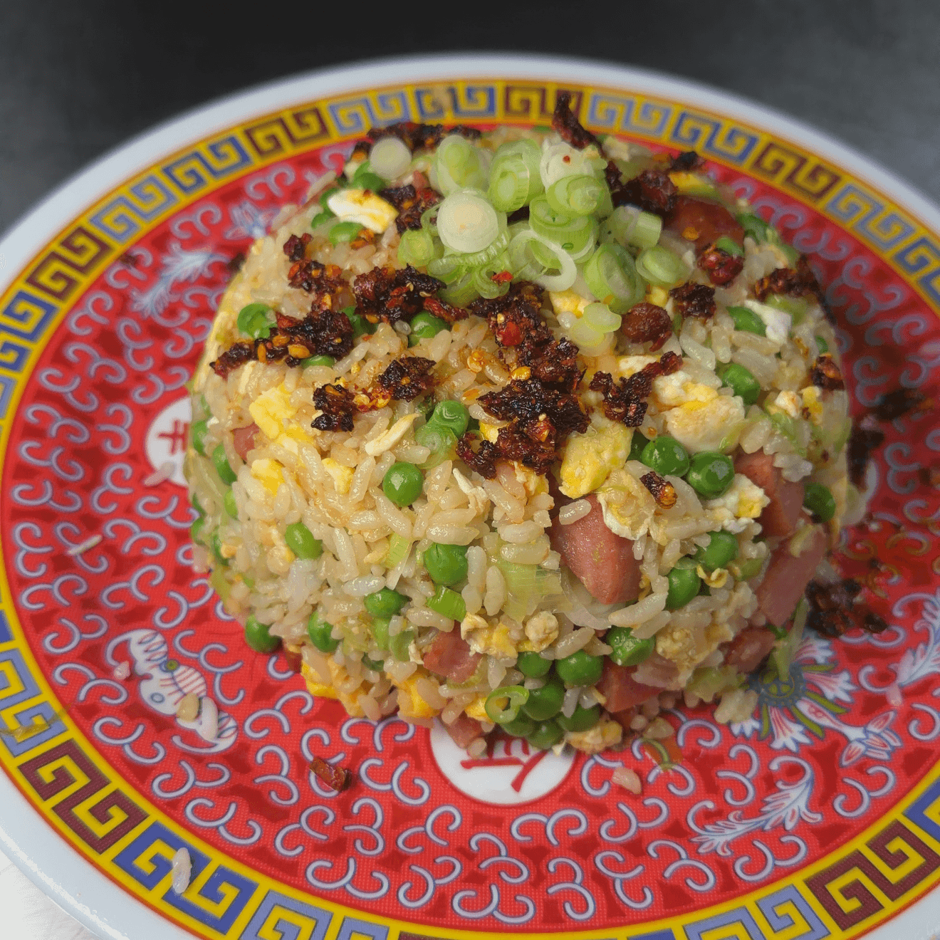 Chili Garlic Crispy Spam Fried Rice