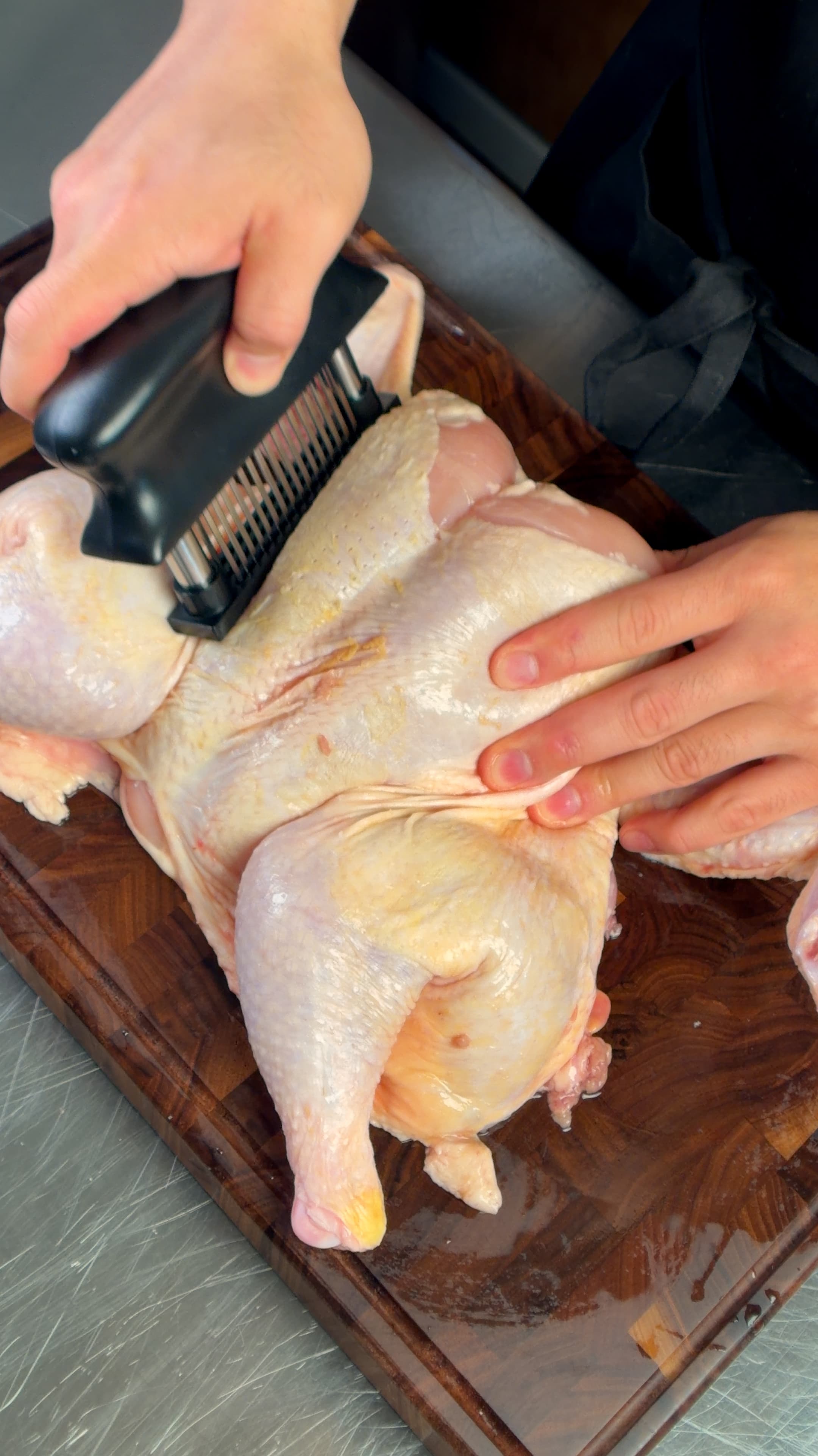 Spatchcock the chicken