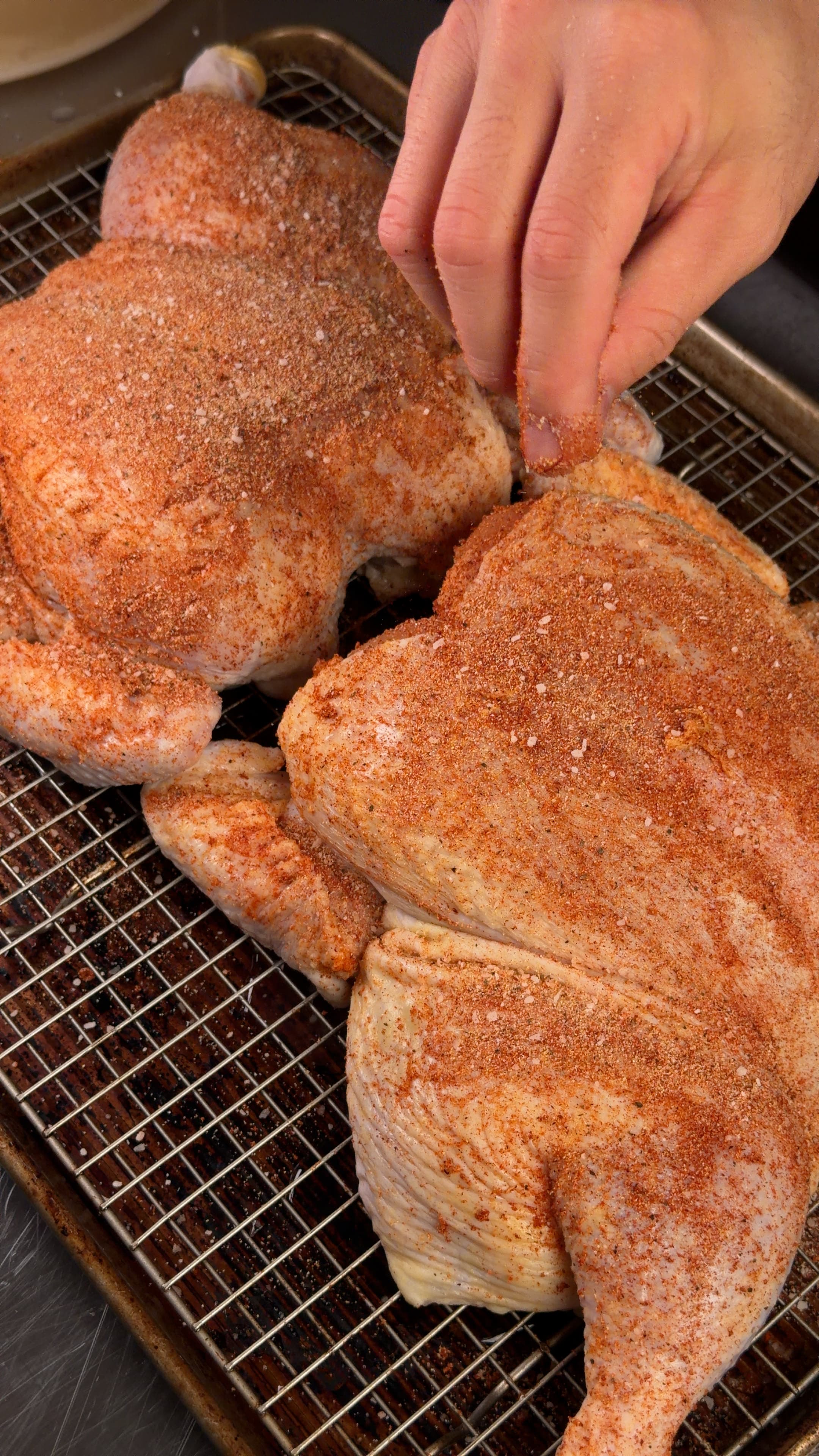 Dry rest (optional, for extra crispy skin)