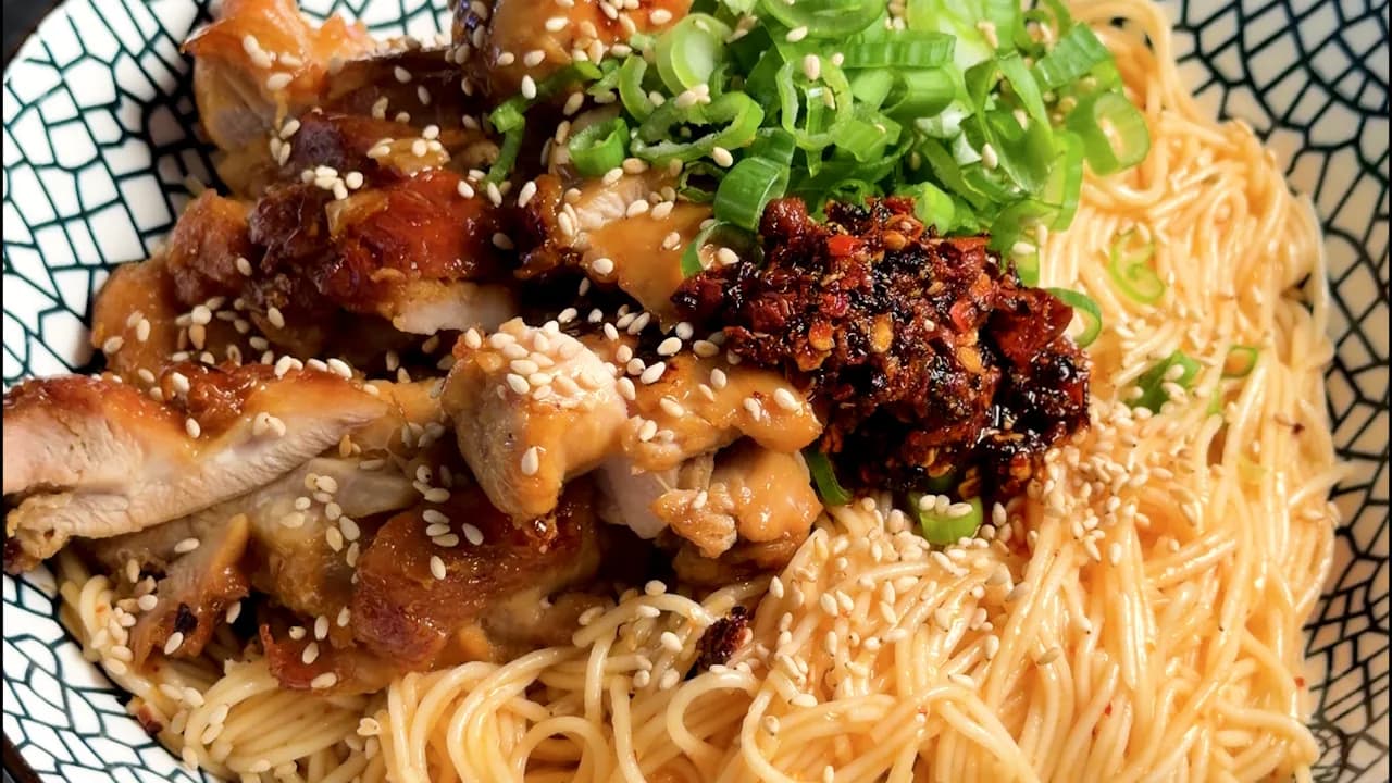 Honey Garlic Chicken Cold Noodles